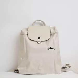 Longchamp Le Preage Original White LightBeige Leather Backpack Outlet Unused - Picture 1 of 7