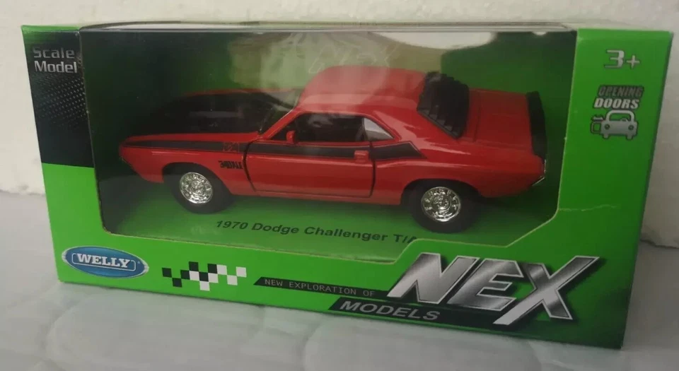 Dodge Challenger 1970 1:34-39 1/36-39 Welly Nex modelo de coche a escala Pull Back & Go Foto 1 de 1
