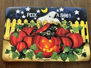 4 PEEK A BOO Halloween Ghost Pumpkins Cat Laurie Korsgaden Placements Vinyl GUC - Picture 1 of 6