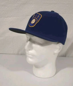 VTG Milwaukee Brewers New Era Cap Size 7 1/4 made in USA Official On Field Hat - Picture 1 of 13