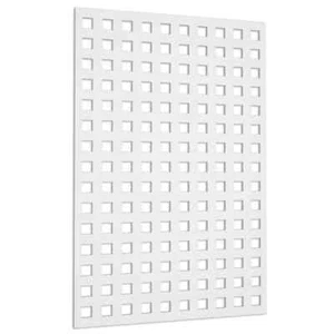 32 x 4 ft. White Vinyl Square Lattice Panel Porch Deck Fencing PVC Arbor Trellis - Picture 1 of 5
