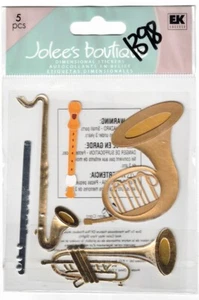 JOLEE'S BOUTIQUE BRASS INSTRUMENTS DIMENSIONAL STICKERS BNIP - Bild 1 von 1