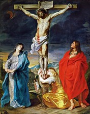 Christ Crucified by Flemish Anthony van Dyck. Religion Repro on Canvas or Paper