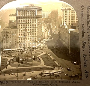 KEYSTONE VIEW COMPANY STEREOCARD OF CENTER OF CLEVELAND OHIO - Picture 1 of 3