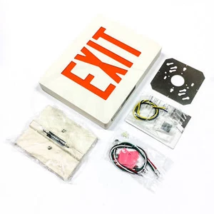 Prescolite DMXMR1RAW Die Cast LED Exit Sign, White, 120/277VAC, Single Face, Red - Picture 1 of 5