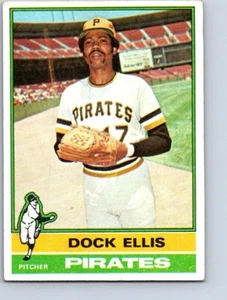 VINTAGE BASEBALL CARD TOPPS 1976 PITTSBURGH PIRATES DOCK ELLIS NO145 - Picture 1 of 2