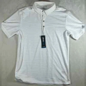 NWT Adidas Men's Medium Classic White Climacool Golf Performance Polo Shirt - Picture 1 of 11