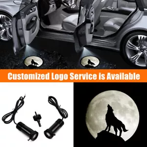 2x Car Door Moon Wolf Welcome Laser Projector Ghost Shadow LED Light - Picture 1 of 7