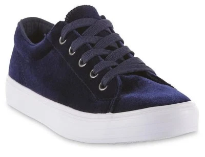 Joe Boxer  'Rosemarie'  Velour,  Navy Blue/White women's Sneaker size 5 to 11  - Image 1 of 3