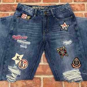 Machine patched woman’s jeans. Size 26 - Picture 1 of 12