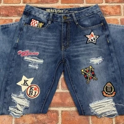 Machine patched woman’s jeans. Size 26 - Image 1 of 4