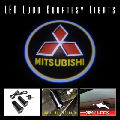 2x LED Ghost Shadow Lights Courtesy Door Lamps for Mitsubishi - Image 1 of 4