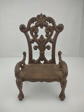 8" Tall Mini Vintage Style Cast Iron Metal Chair Decoration Doll house 