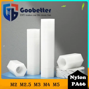 M2-M5 Hexagonal Female Pillars Nylon Plastic PCB Standoff Hex Spacers Insulator - Picture 1 of 87