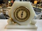 Antique Hammond /Whitehall Classic Brown Marble Synchronous Electric Desk Clock.