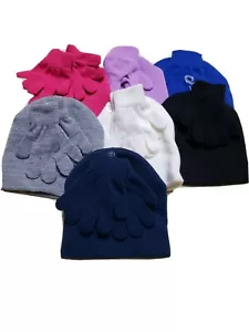 WONDER NATION Kid's Knit Beanie Hat & Glove Combo ages 2+ Assorted Colors - Picture 1 of 4