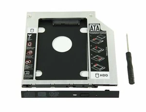 9.5mm Universal SATA 2nd HDD SSD Hard Drive Caddy for CD/DVD-ROM Optical Bay New - Picture 1 of 5