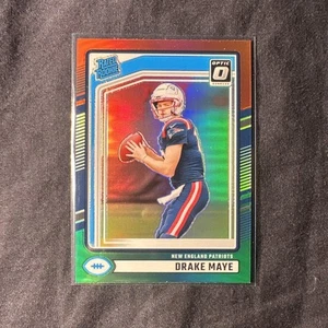 Panini Donruss Drake Maye 2024 vista previa óptica rojo verde Prizm Rookie SP RC! - Imagen 1 de 2