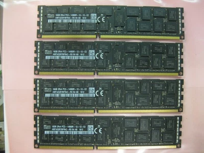 64GB (4x16GB) Server Ram DDR3 Hynix 2Rx4 PC3-14900R-13-13-E2 HMT42GR7BFR4C-RD - Image 1 of 4