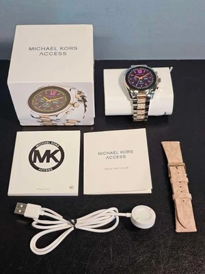 WON'T CHARGE Michael Kors Gen 6 Bradshaw Silver & Rose Gold Smartwatch MKT5137V - Image 1 of 4