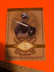 2001 SP GAME BAT EDITION FRANK THOMAS PIECE OF THE ACTION MILESTONE BAT - Picture 1 of 1