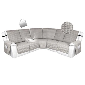 100% Waterproof Reclining Sectional Couch Covers L Shape Recliner Sofa Cover ... - Bild 1 von 7