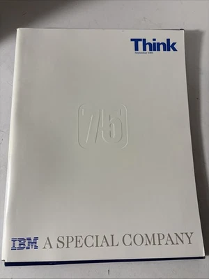 IBM Think magazine, Sept 1989, 75th anniv issue w/SLIP CASE,vtg computers,photos - Image 1 of 4
