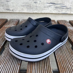 Crocs Classics Foam Clogs Black White Sz M4/W6 Exc Condition Shoes Sneakers - Picture 1 of 8