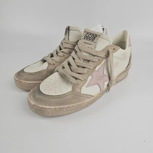 GOLDEN GOOSE Ball Star Women's White/Pink Sneakers New & Authentic - Picture 1 of 11
