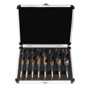 Bohrer-Set mit reduziertem Schaft - 1/2 Zoll Silber und Deming großer Bohrer, 8-teilig HS... - Bild 1 von 6