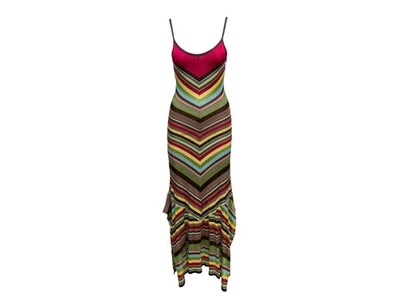 Vestido tejido rojo y multicolor M Missoni Chevron sin mangas talla IT 42 Foto 1 de 4