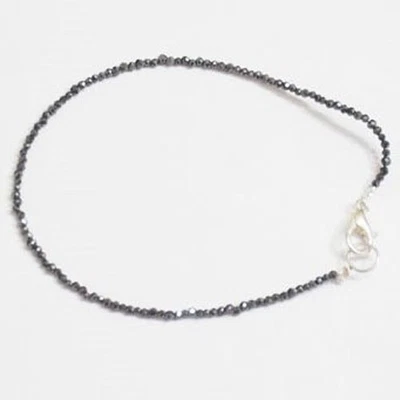 2 mm 7.50 Inches Black Diamond Bracelet Real Carbonado Quality AAA Certified ! - Image 1 of 3