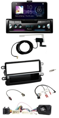 Pioneer DAB Bluetooth Lenkrad USB Autoradio für Dacia ab 2012 piano schwarz - Bild 1 von 4