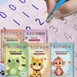 Reusable Grooved Handwriting Workbooks,Magic Copybook,Magic Writing Practice Cop - Picture 1 of 12