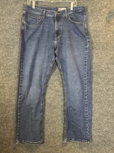 Wrangler Relaxed Boot Fit Jeans Herren Größe 34 Blau Denim Baumwolle 34x30 - Bild 1 von 11