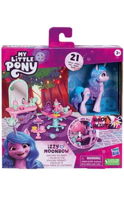 Hasbro My Little Pony Izzy Moonbow Unicorn Toy Tea Party Set 21 Pieces BNIB