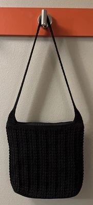 The Sak Black Crochet Crossbody Bag Y2K Boho Crossbody Purse - Image 1 of 4