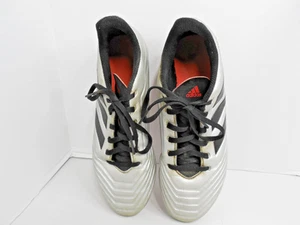 Adidas Predator Soccer Cleats Mens Size 6.5 Silver Black Lace Up Low Top 698007 - Picture 1 of 15