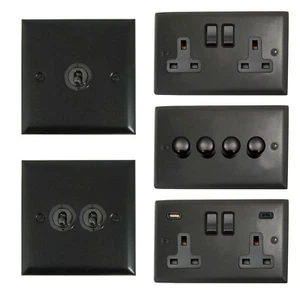 Interruptores de luz de grafito plano de espectro G&H SG3, enchufes, atenuadores, cocina - Imagen 1 de 44