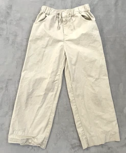 Zara Kids Pants Girls Size 9 Beige Cotton Twill Lightweight Casual Trousers - Picture 1 of 12