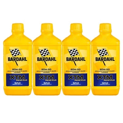 4 Litres Huile Moteur Moto XTM Synt 20W50 Api Sn MA2 Advanced Synthetic Bland - Photo 1/4