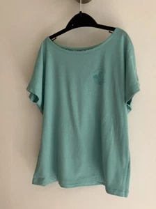 Roxy Girls T Shirt 11-12 Years, Turquoise, Crochet Back - Picture 1 of 4