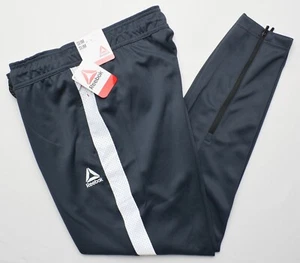 Reebok #11309 NEW Men's Ebony Slim Elastic Waist Drawstring Interlock Pants - Picture 1 of 3