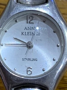 Anne Klein II 10/4793 .925 Sterling Silver Quartz Ladies Bangle Watch-23mm-Works - Picture 1 of 4