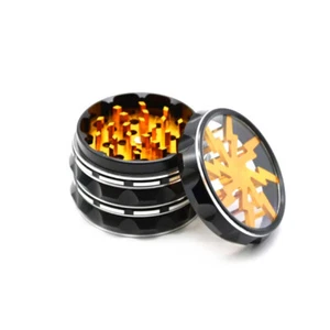 63mm Lightning Drum Smoke Grinder Aluminum Alloy 4-Layer Dry Spice Herb Crusher - Picture 1 of 8