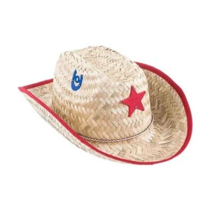 Cowboy Cowgirl Hat - Sheriff - Straw - Costume Accessory - Small Size - 2 Colors - Picture 1 of 4