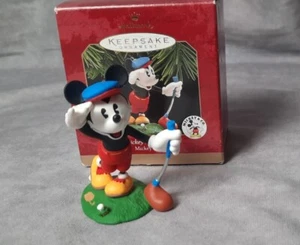 Disney Hallmark Ornament MICKEY'S LONG SHOT 1997 Mickey Mouse Vintage in Box - Picture 1 of 6