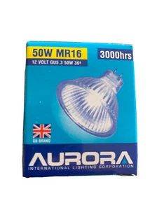 5 x Aurora Bulb MR16 Dichroic Cool Beam Halogen Lamp 36deg 12v 50w - Picture 1 of 2