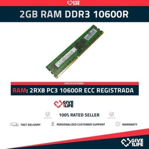 2GB RAM DDR3 10600R ECC REGISTRADA - ESPECIAL PARA SERVIDORES - Imagen 1 de 6