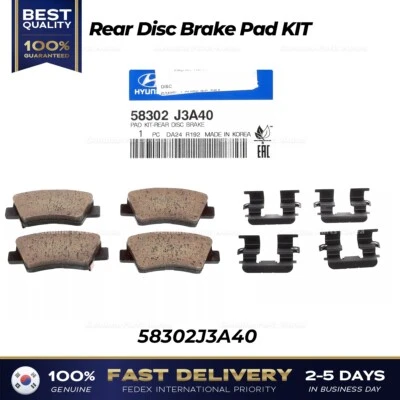 ⭐Genuino⭐ KIT de pastillas de freno de disco traseras 58302J3A40 para Hyundai Veloster Foto 1 de 2